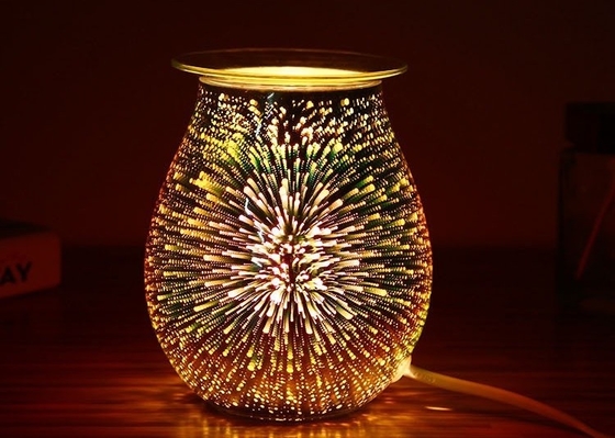 400ml 3Dの花火のガラス電気ワックスの溶解の総本店の寝室の居間のためのより暖かいワックス バーナーのMelterの芳香のウォーマー
